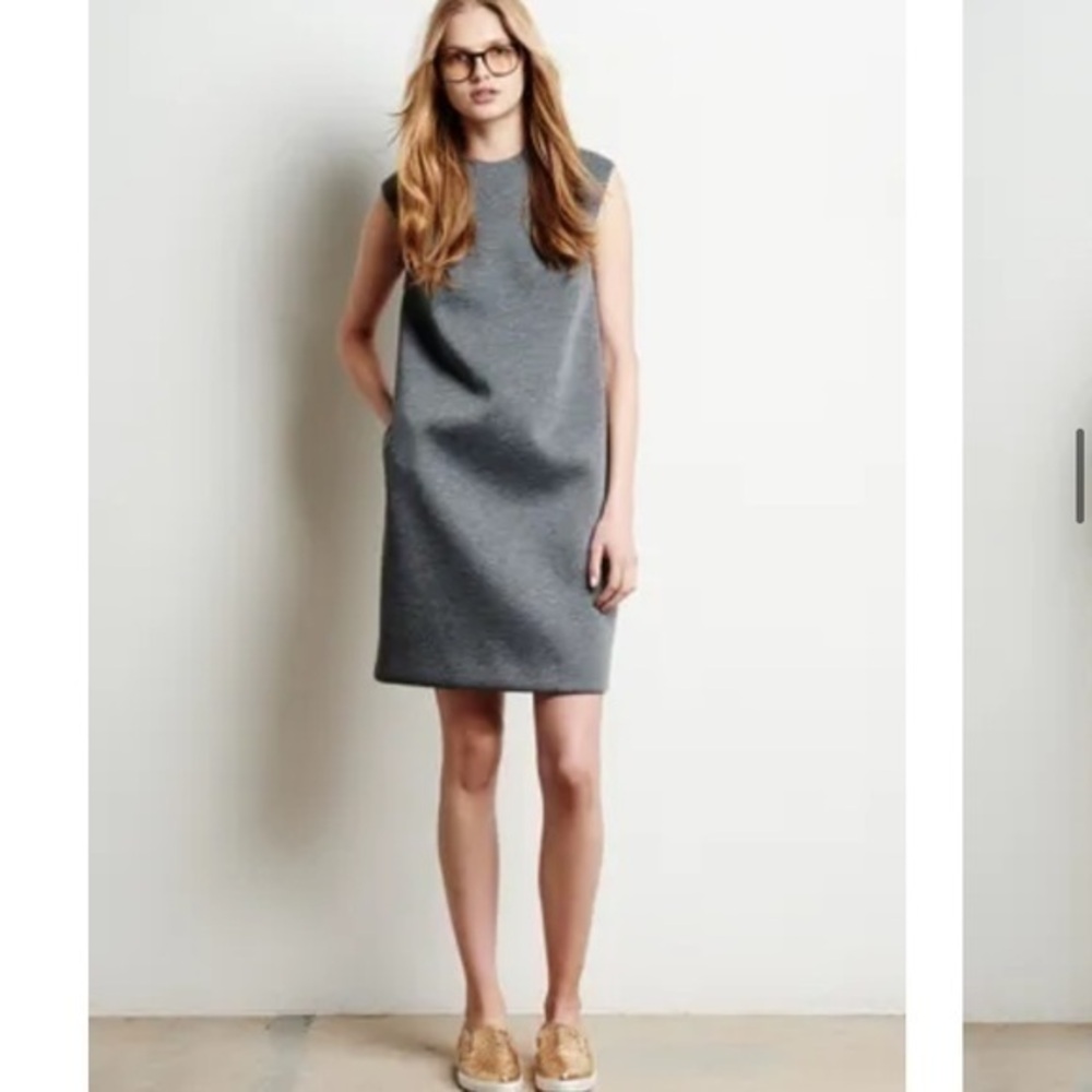 Tomas Maier Gray Straight Midi Dress Size 0